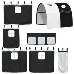 Berkfield Bunk Bed Without Mattress With Slide White And Black 90X190 Cm Single - thumbnail 6