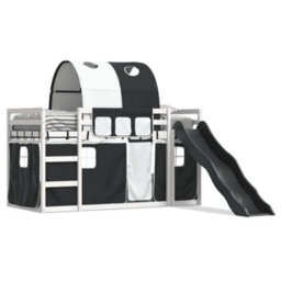 Berkfield Bunk Bed Without Mattress With Slide White And Black 90X190 Cm Single - thumbnail 2