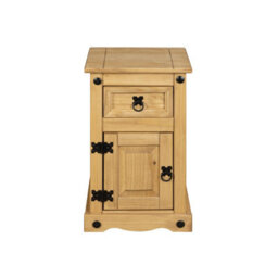 Mews Corona Pine Bedside Cabinet 1 Drawer 1 Door Side Table Nightstand - thumbnail 2