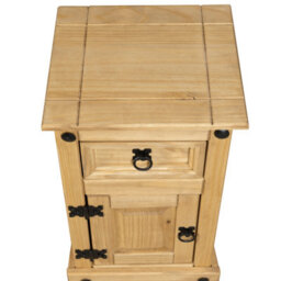 Mews Corona Pine Bedside Cabinet 1 Drawer 1 Door Side Table Nightstand - thumbnail 6
