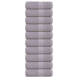 Berkfield Wash Towels 10 Pcs Frogn Grey 30X30 Cm 100% Cotton - thumbnail 1