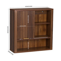 Thehotsale Wall-Mounted Bathroom Cabinet Wooden Cabinet With Adjustable Shelf - thumbnail 9