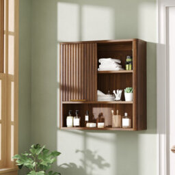 Thehotsale Wall-Mounted Bathroom Cabinet Wooden Cabinet With Adjustable Shelf - thumbnail 1