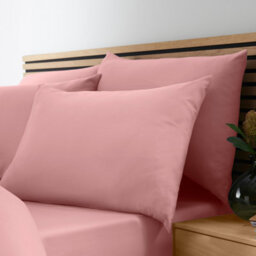 Catherine Lansfield So Soft Non-Iron Double Duvet Cover Set With Pillowcases Coral - thumbnail 2