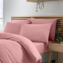 Catherine Lansfield So Soft Non-Iron Double Duvet Cover Set With Pillowcases Coral - thumbnail 3