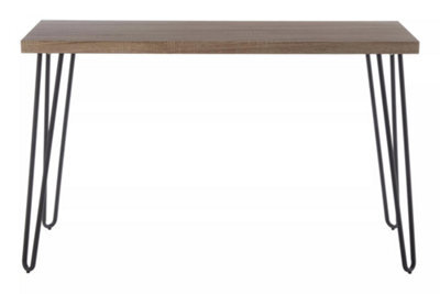 Premier Housewares Interiors By Premier Spacious Borough Console Table, Sleek Hairpin Legs Hallway Table, Wooden Top Console Table For Living Room - image 1