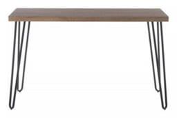 Premier Housewares Interiors By Premier Spacious Borough Console Table, Sleek Hairpin Legs Hallway Table, Wooden Top Console Table For Living Room - thumbnail 1