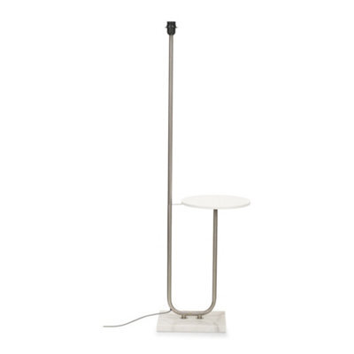 Valuelights Tavel Brushed Chrome Floor Lamp With Integrated Table - image 1