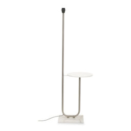 Valuelights Tavel Brushed Chrome Floor Lamp With Integrated Table