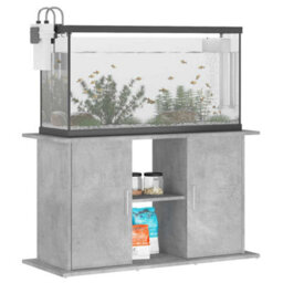 Walplus Concrete Grey Aquarium Stand 101X41X58 Cm Engineered Wood - Fish Tank Cabinet & Storage - thumbnail 3