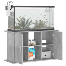 Walplus Concrete Grey Aquarium Stand 101X41X58 Cm Engineered Wood - Fish Tank Cabinet & Storage - thumbnail 4