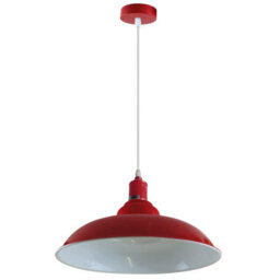 Ledsone Modern Vintage Industrial Chandelier Pendant Light Red E27 Bulb Base Dining Room Bar Restaurant - thumbnail 4