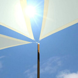 Beige 5X5X5M Triangular Shade Sail Waterproof - thumbnail 3