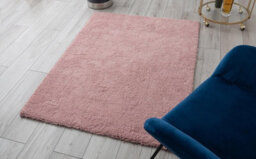 A.unique Home Rome Sparkle Shaggy Living Room Bedroom Rug 110Cm X 150Cm - Ultra-Soft 1050Gsm - 2.5Cm Low Pile Shaggy  - Blush Pink - thumbnail 2
