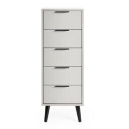 Oakham Premium Arden 5 Drawer Narrow Chest - Silk Grey - thumbnail 6