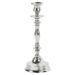 Urbn-Living Set Of 1 - Silver Metal Candlestick Holder - 21.5X36.5Cm - thumbnail 3