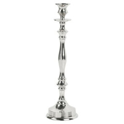 Urbn-Living Set Of 1 - Silver Metal Candlestick Holder - 21.5X36.5Cm - thumbnail 8