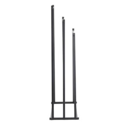 Black 3 Tier Freestanding Towel Rack Bathroom Stand Holder Floor - thumbnail 2