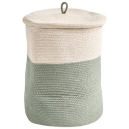 Beliani Basket Silopi Cotton Light Beige/ Green