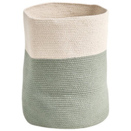 Beliani Basket Silopi Cotton Light Beige/ Green - thumbnail 4