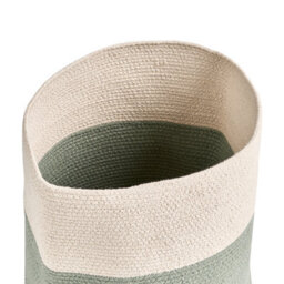 Beliani Basket Silopi Cotton Light Beige/ Green - thumbnail 5