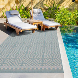 Homeart Outdoor Rugs Easy Cleaning Area Rugs For Balcony,garden,picnic,uv Weather Resistant Aqua Cream, 160 X 230 Cm - thumbnail 2