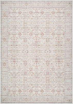 Livabliss Our Pnw Home Spokane-Vintage Beige Brown Blue Traditional Boho Living Dining Bedroom Rug 117 X 170 Cm Easy Care, Non Shedding - image 1