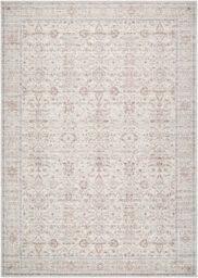 Livabliss Our Pnw Home Spokane-Vintage Beige Brown Blue Traditional Boho Living Dining Bedroom Rug 117 X 170 Cm Easy Care, Non Shedding