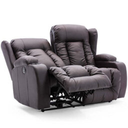 More4Homes Caesar Electric Recliner Bonded Leather 2+3 Seater Sofa Set (Brown) - thumbnail 5