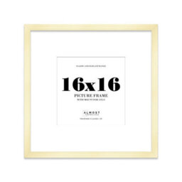 "16X16"" Gold Picture Frame - 16X16"" Square Frame With 13X13"" Mount For 16X16""/13X13"" Pictures Art Deco Style Room Decor, 1 Pack" - thumbnail 1