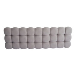 Thehotsale Sherpa Supportive High Quality Fluffy Headboard Bolster Pillow Bed Backrest Cushion Light Grey 180Cm W X 10Cm D X 60Cm H - thumbnail 2