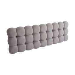 Thehotsale Sherpa Supportive High Quality Fluffy Headboard Bolster Pillow Bed Backrest Cushion Light Grey 180Cm W X 10Cm D X 60Cm H