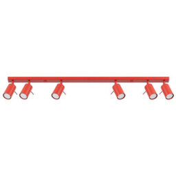 Sollux Lighting Ring Steel Red 6 Lights Modern Ceiling Lamps - thumbnail 1