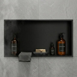 ARKO BATHROOM Arko Stainless Steel Shower Niche Wall Insert, Bathroom Shower Storage Shelf, Black - thumbnail 7