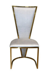 Stratus Interiors Dragon Dining Chair - Silver Mirrored Frame With Grey Padded Seat - Grey Pair Of 2 Chairs