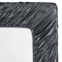 Ameha Stripe Fitted Sheet 40 Cm Deep Pocket-  Hypoallergenic Easy Care Charcoal Bed Sheets Uk Double Bedsheet(137X190Cm) - thumbnail 6