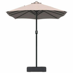 Berkfield Modern Garden Parasol Taupe 385 X 209 X 244 Cm Fabric - thumbnail 5