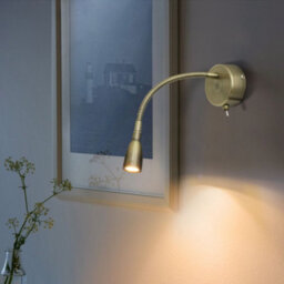 Long Life Lamps Company Led Indoor Bedside Reading Wall Light 2W 3000K Antique Brass H3142 - thumbnail 9