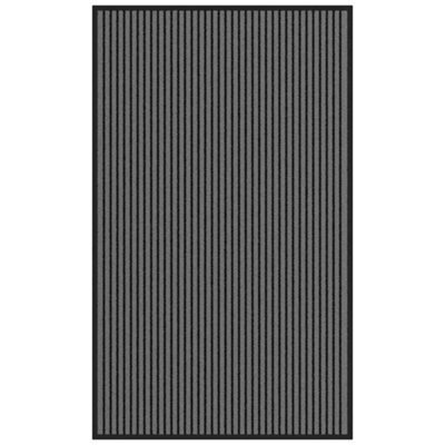 Berkfield Doormat Stripe Black And Grey 90X150 Cm - image 1