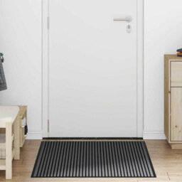 Berkfield Doormat Stripe Black And Grey 90X150 Cm - thumbnail 2