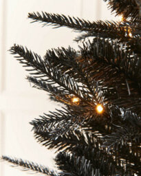 WeRChristmas 6Ft Pre Lit Mixed Pine Black Christmas - thumbnail 3