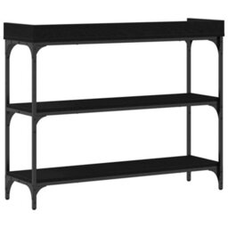 Walplus Console Table With Shelf Black Oak 100 X 30 X 80 Cm - thumbnail 7