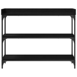 Walplus Console Table With Shelf Black Oak 100 X 30 X 80 Cm - thumbnail 5