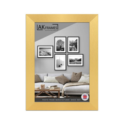 "AK Frames 10X8"" Gold Poster Frame - Modern Picture Frame For Wall Art, Prints And Photos - Durable And Stylish Display Frame" - image 1