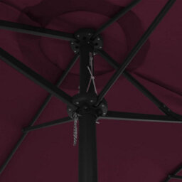 Berkfield Outdoor Parasol With Aluminium Pole 460X270 Cm Bordeaux Red - thumbnail 5