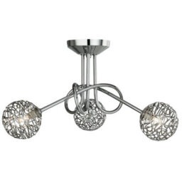 Pagazzi Lighting Pagazzi Kesha Polished Chrome Semi-Flush Ceiling Light - thumbnail 3