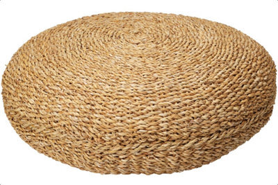 idooka Flat Footstool Pouffe Lightweight Living Room Soft Furnishings Home Decor Jute Rest Foot Stool - image 1