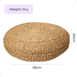 idooka Flat Footstool Pouffe Lightweight Living Room Soft Furnishings Home Decor Jute Rest Foot Stool - thumbnail 5
