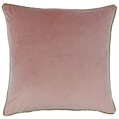 furn. Furn Meridian Velvet Piped Polyester Filled Cushion, Blush/gold, 55 X 55Cm - image 1