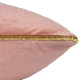 furn. Furn Meridian Velvet Piped Polyester Filled Cushion, Blush/gold, 55 X 55Cm - thumbnail 3